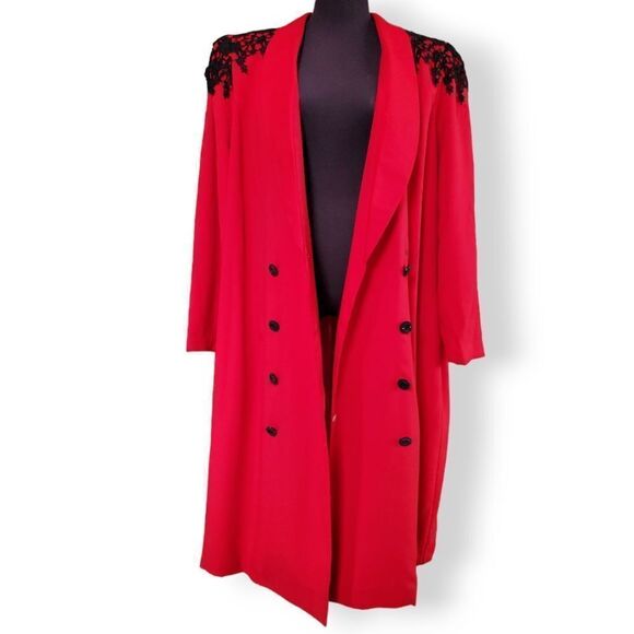 Vintage 80s double-breasted coat - Picture 2 of 12